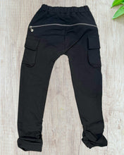 Load image into Gallery viewer, Kids Black pants with zipper